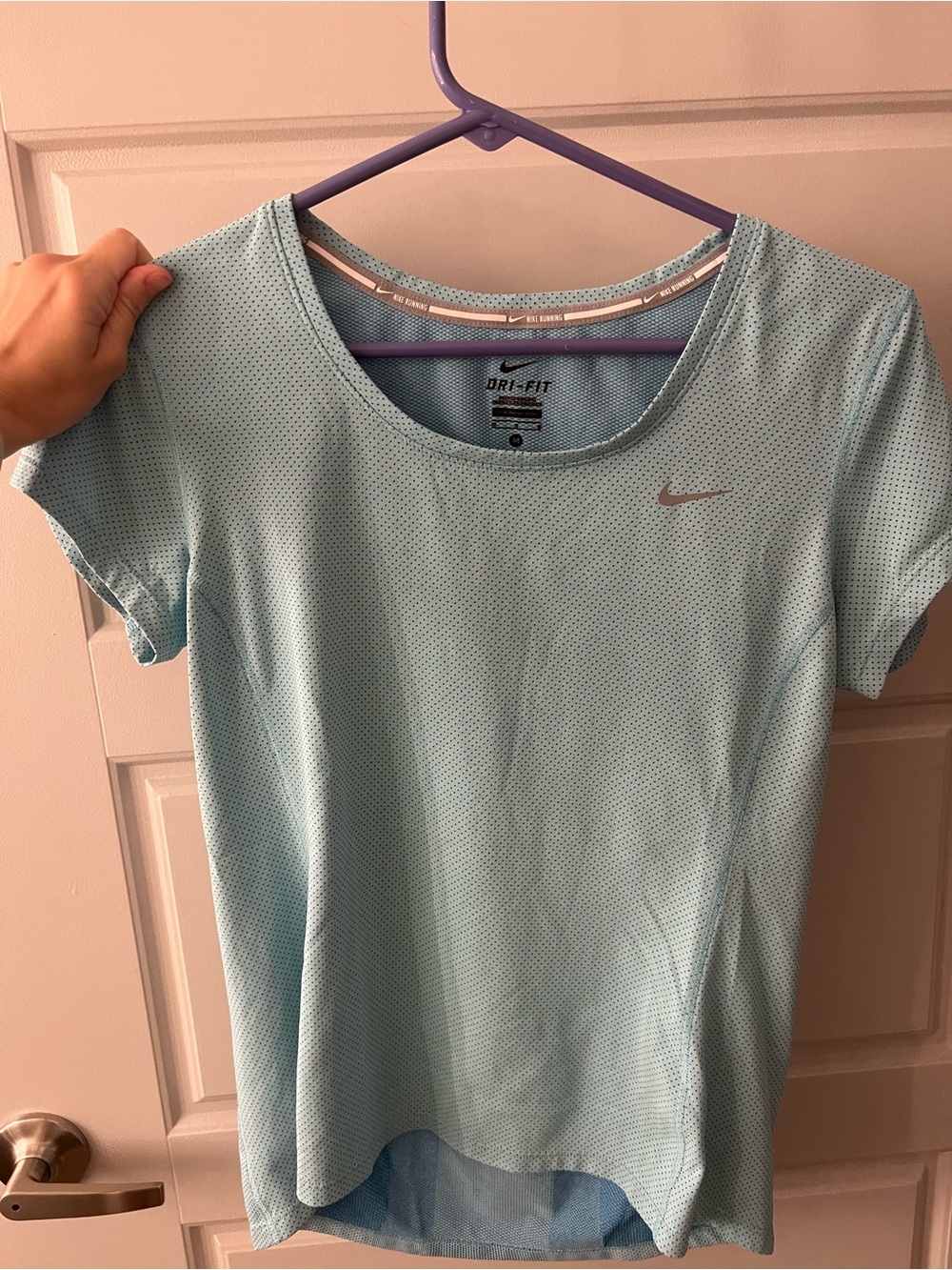 Nike Women's Pale Aqua Dri-FIT Short Sleeve Tee